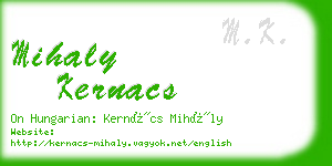 mihaly kernacs business card